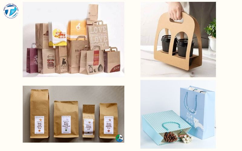 Mẫu túi giấy đựng quà, thực phẩm, cafe take-away